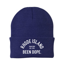 Load image into Gallery viewer, Rhode Island Been Dope High College Inspired Knit Cuff Hat