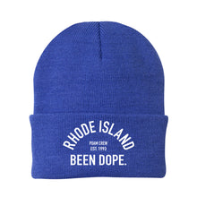 Load image into Gallery viewer, Rhode Island Been Dope High College Inspired Knit Cuff Hat