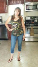Load image into Gallery viewer, I Am Bercy I Am Haiti Camo Women's Sleeveless Scoop-Neck Swing Tank Top