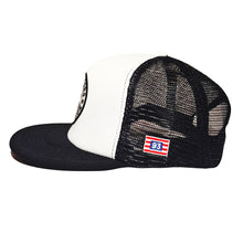 Load image into Gallery viewer, POAM Classic Prospector Seal White and Black Trucker Snapback