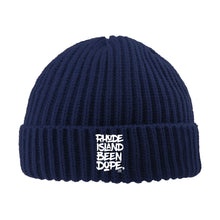 Load image into Gallery viewer, Rhode Island Been Dope Fully Embroidered Thick Ribbed Beanie