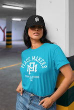 Load image into Gallery viewer, Peace Makers Unisex Tee Turquoise