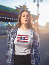 Load image into Gallery viewer, POAM Flag - Uniting Streets of America Tee White
