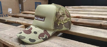 Load image into Gallery viewer, Exclusive Embroidered Rhode Island - POAM Sand Camo High Crown Trucker
