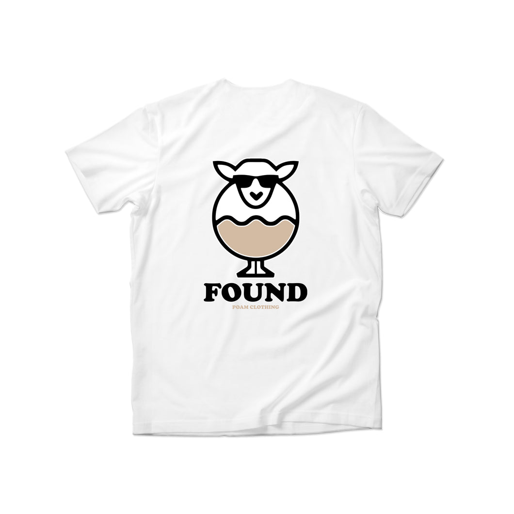 Found Sheep - Lost Now Found Unisex White T-Shirt