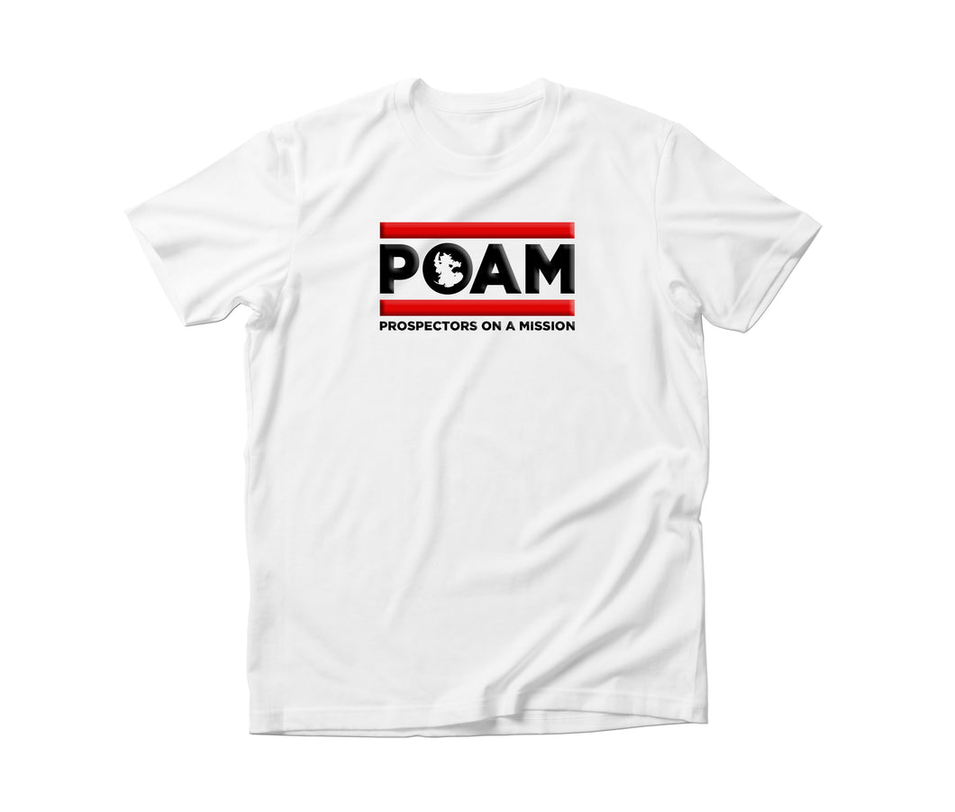 Ol Skool White (Puff Print Boxy Tee)