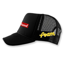 Load image into Gallery viewer, Rhode Island Bold Black Red and Yellow Trucker
