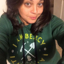 Load image into Gallery viewer, I Am Bercy I Am Haiti Forest Green Unisex Concert Hoody
