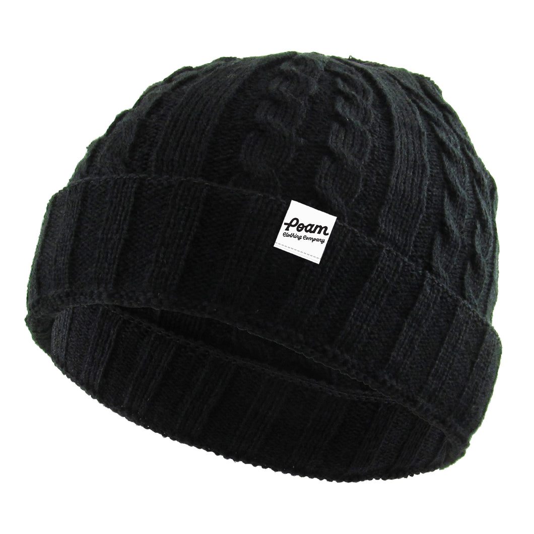 Cuffed Cable Knit Beanie