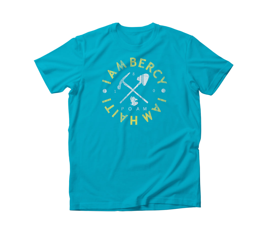 I Am Bercy I Am Haiti Unisex T-shirt Turquoise
