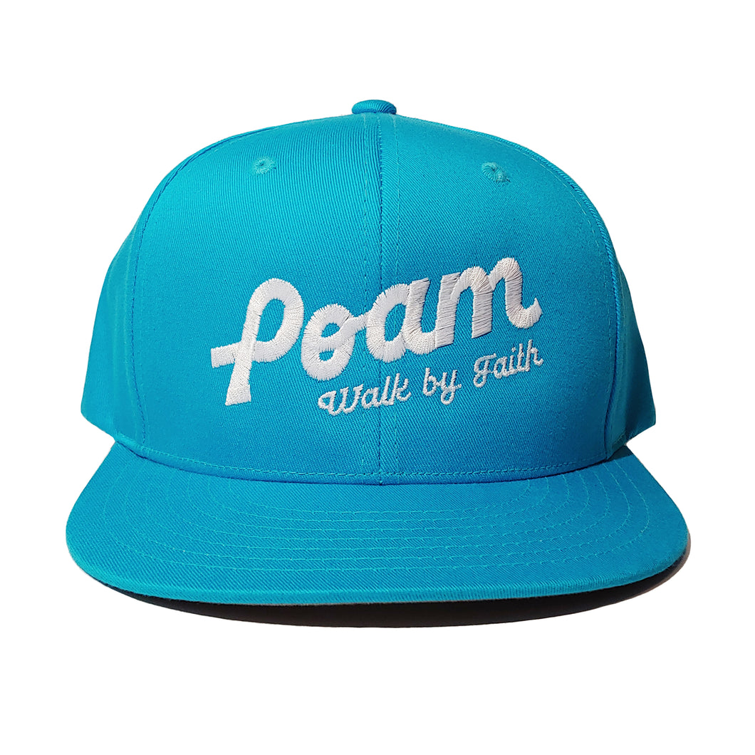 POAM Signature - Walk by Faith Turquoise Snapback