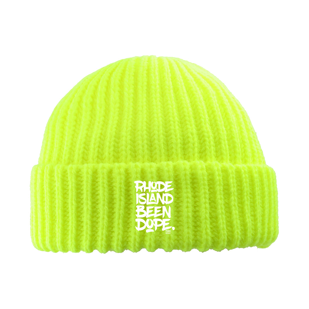 Copy of Rhode Island Been Dope Fully Embroidered Thick Ribbed Beanie